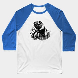 Pug Bike Life Baseball T-Shirt